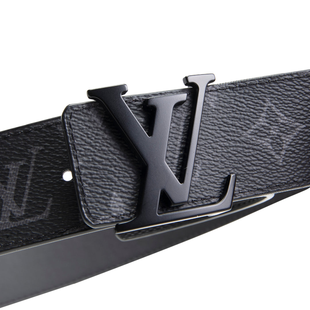 LOUIS VUITTON Reversible Initlales 40mm Monogram Eclipse Belt