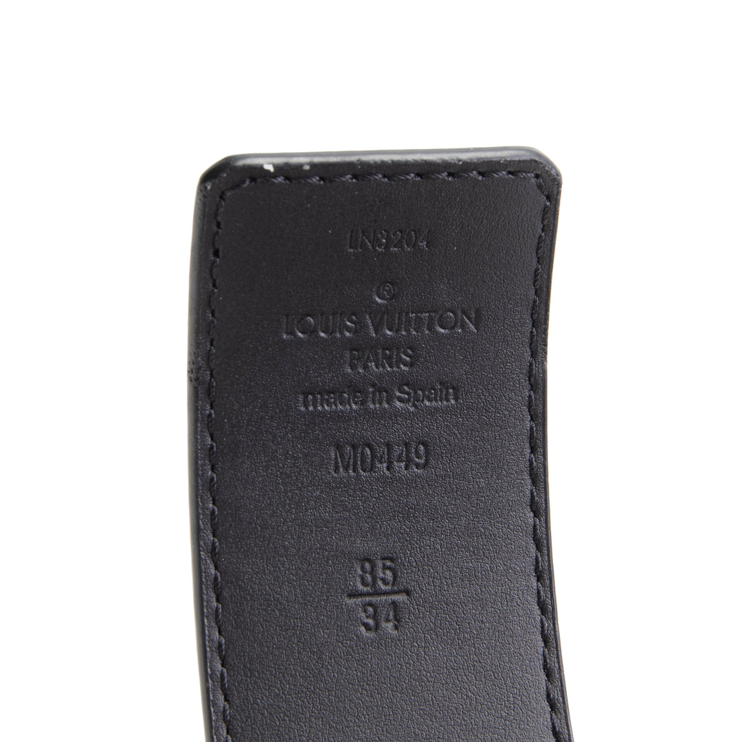 LOUIS VUITTON Reversible Initlales 40mm Monogram Eclipse Belt