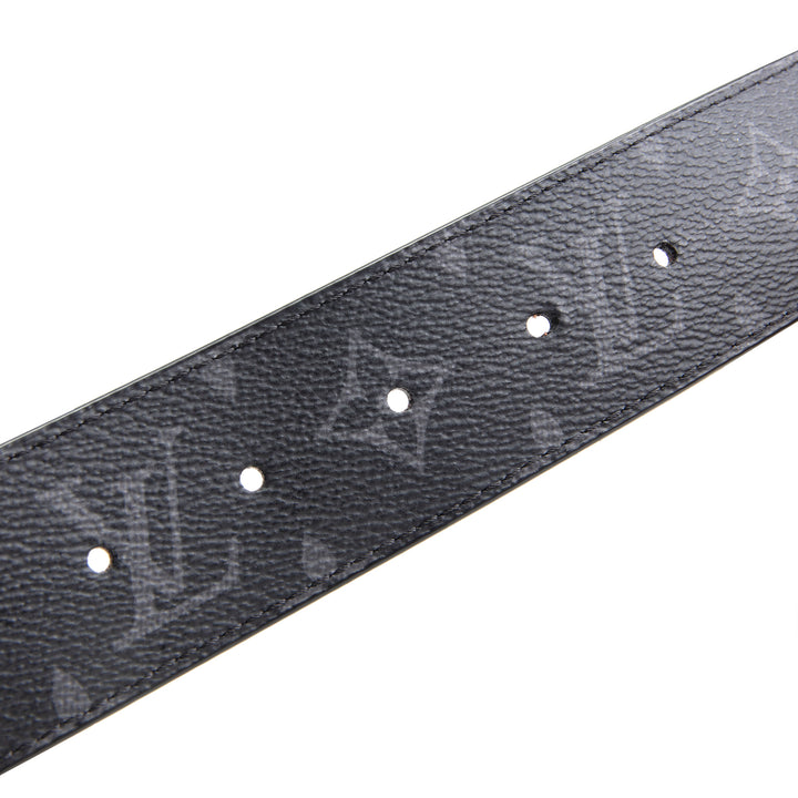 LOUIS VUITTON Reversible Initlales 40mm Monogram Eclipse Belt