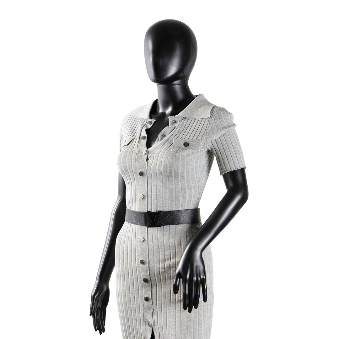 LOUIS VUITTON Reversible Initlales 40mm Monogram Eclipse Belt