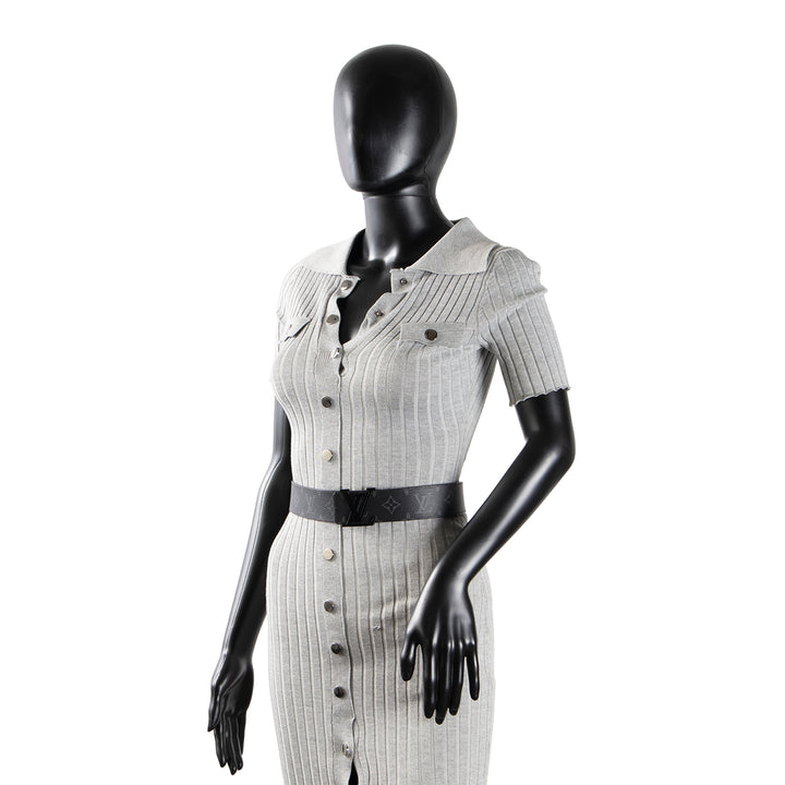 LOUIS VUITTON Reversible Initlales 40mm Monogram Eclipse Belt