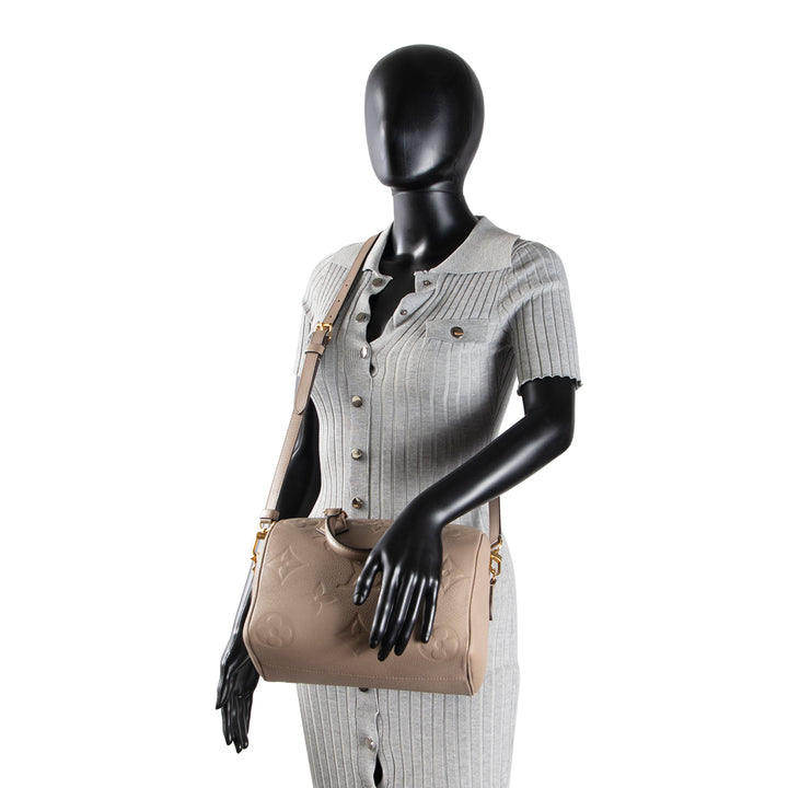 LOUIS VUITTON Monogram Empreinte Speedy Bandouliere 25 - Turtledove