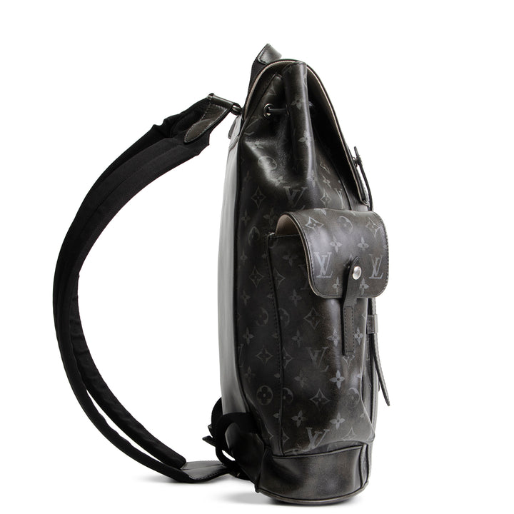 LOUIS VUITTON Christopher MM Brushed Monogram Eclipse Cowhide Backpack