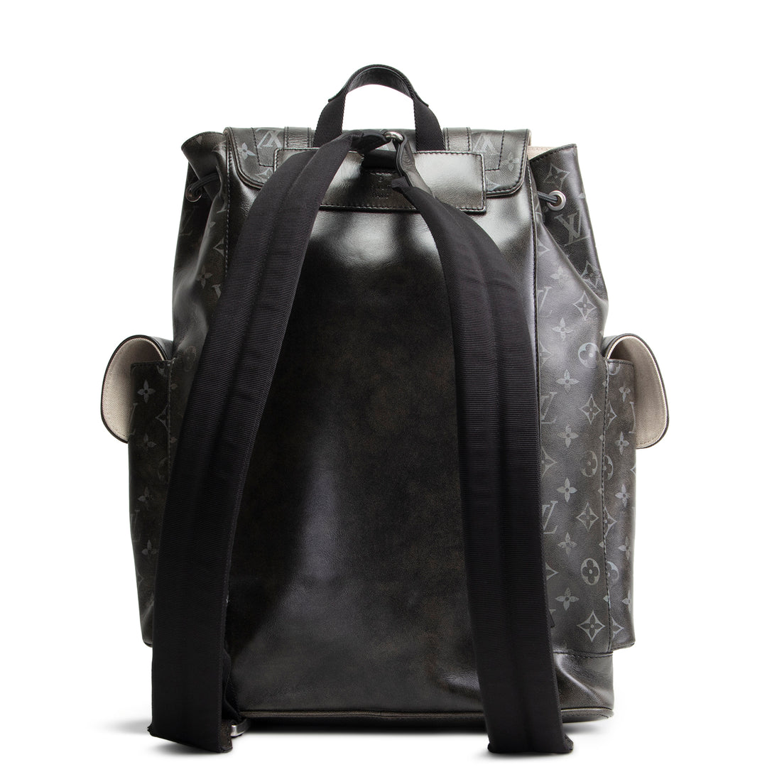 LOUIS VUITTON Christopher MM Brushed Monogram Eclipse Cowhide Backpack