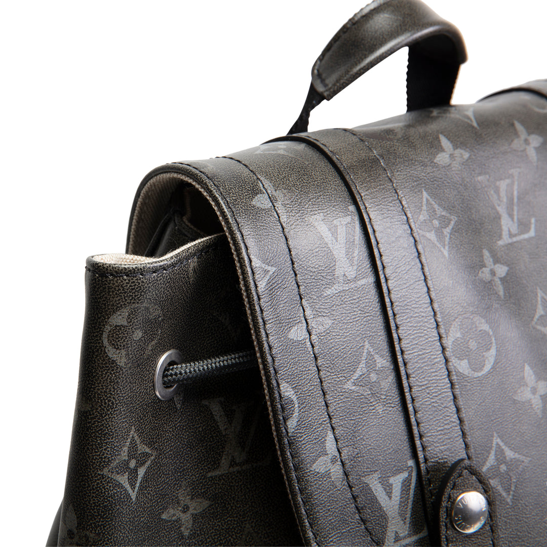LOUIS VUITTON Christopher MM Brushed Monogram Eclipse Cowhide Backpack