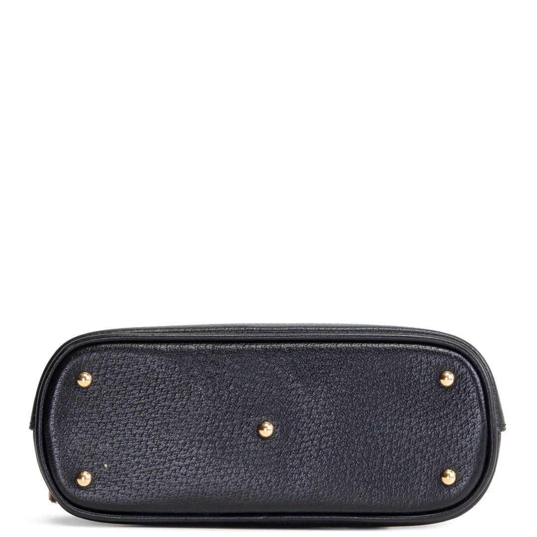 GUCCI Mini Diana Dome Bamboo Top Handle - Black