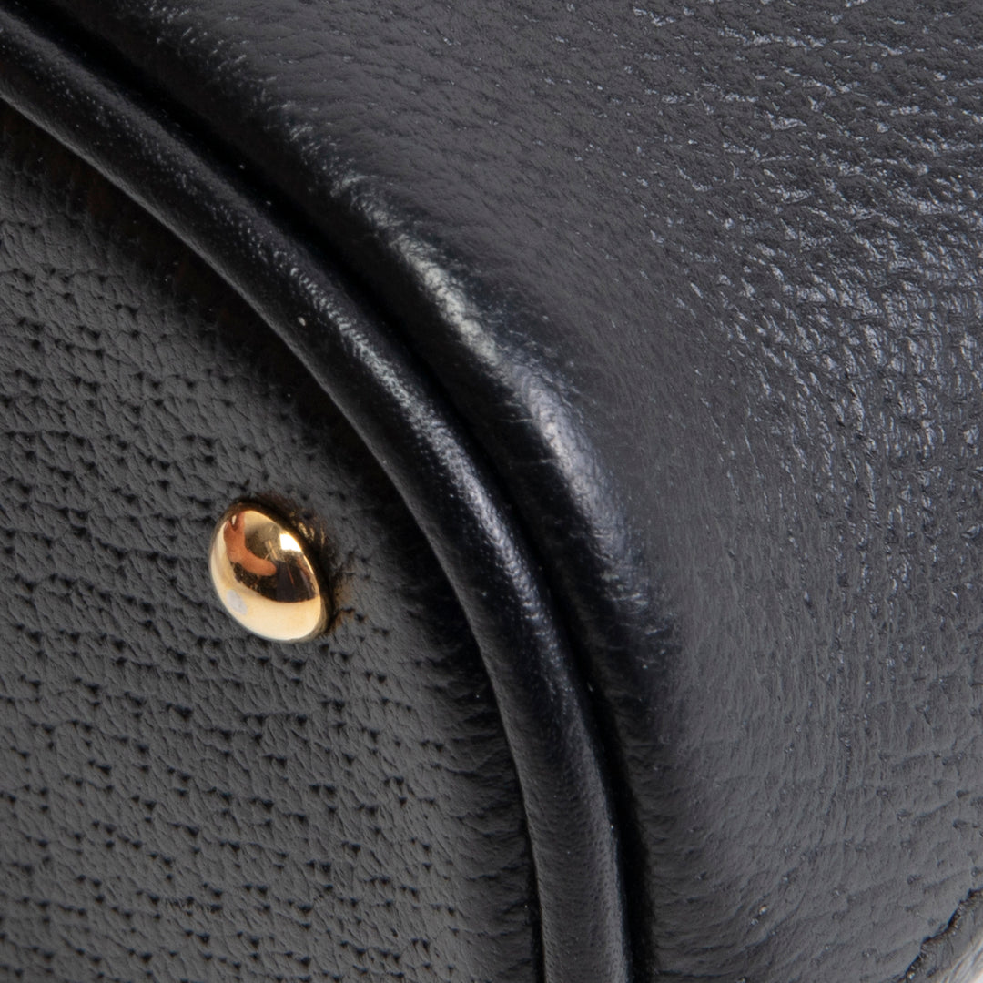 GUCCI Mini Diana Dome Bamboo Top Handle - Black