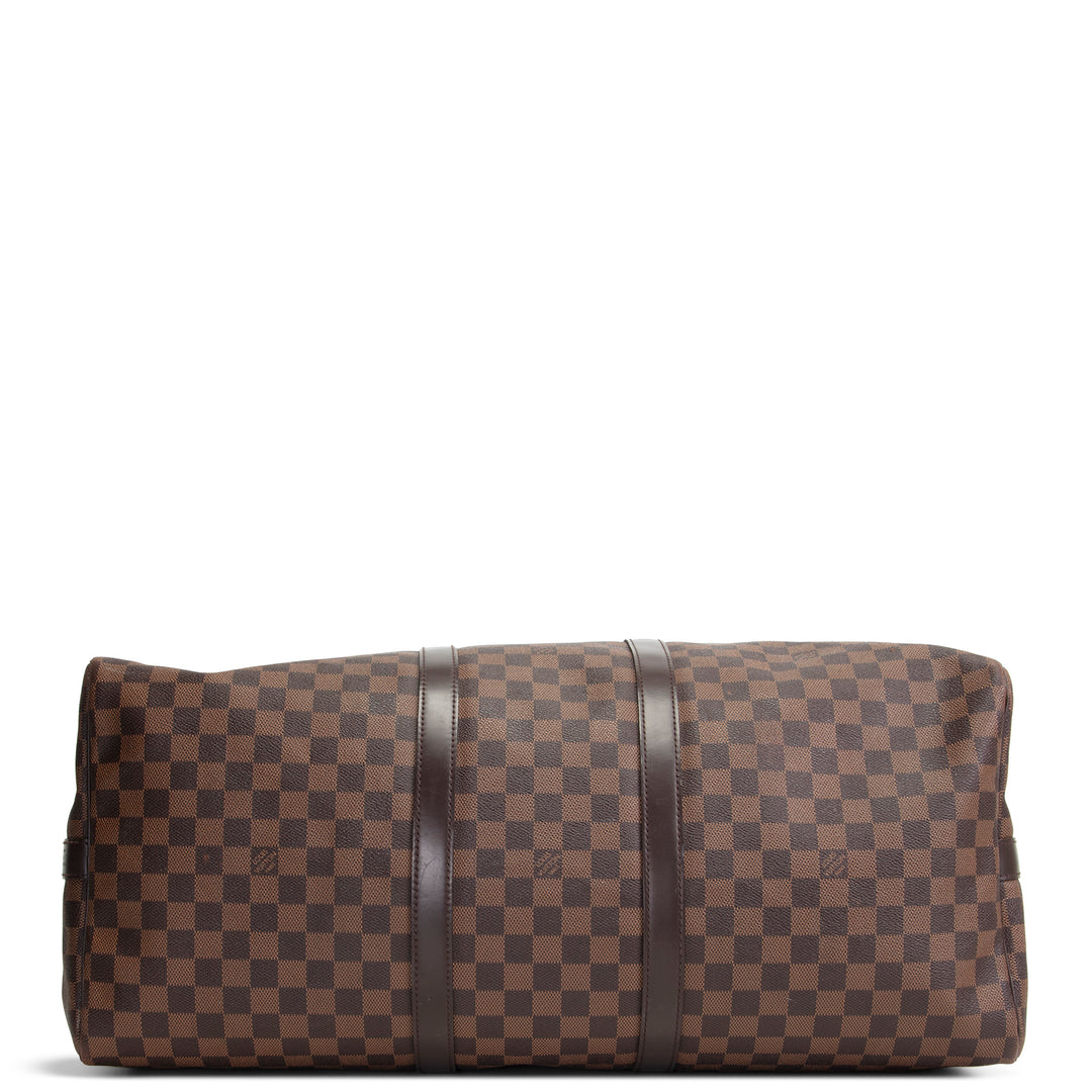 LOUIS VUITTON Damier Ebene Keepall Bandouliere 55 - OUTLET FINAL SALE
