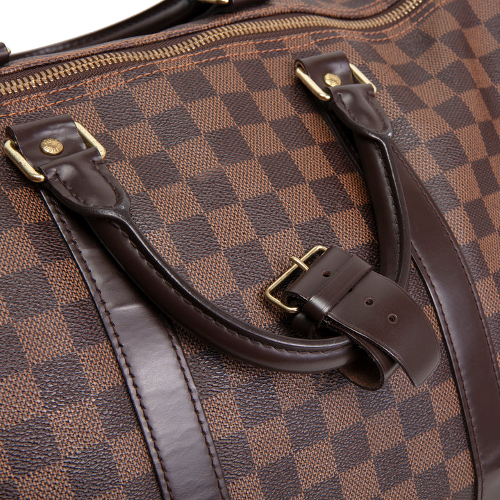LOUIS VUITTON Damier Ebene Keepall Bandouliere 55 - OUTLET FINAL SALE