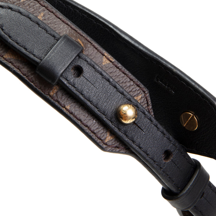 LOUIS VUITTON Bandouliere Strap XL Monogram w/ Black Leather