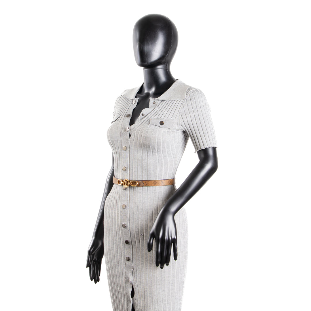 LOUIS VUITTON Reverse Monogram LV Circle Prime 20mm Reversible Belt