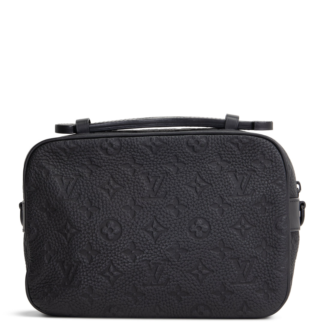 LOUIS VUITTON Taurillon S Lock Messenger - Black