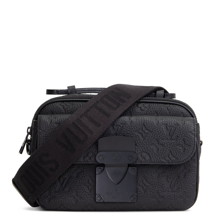 LOUIS VUITTON Taurillon S Lock Messenger - Black