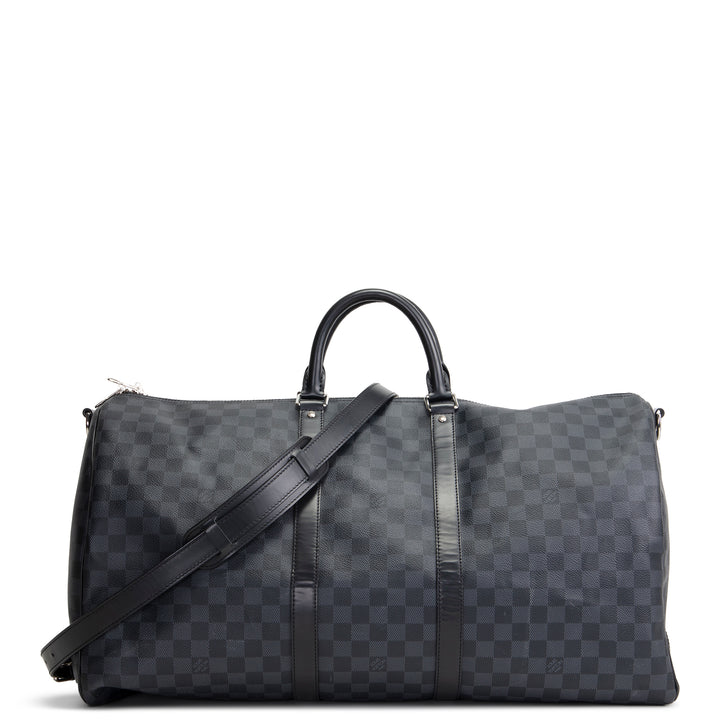LOUIS VUITTON Keepall 55 Bandoulier - Damier Graphite