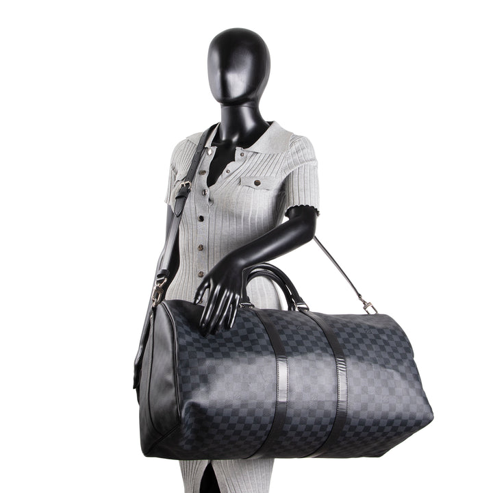 LOUIS VUITTON Keepall 55 Bandoulier - Damier Graphite