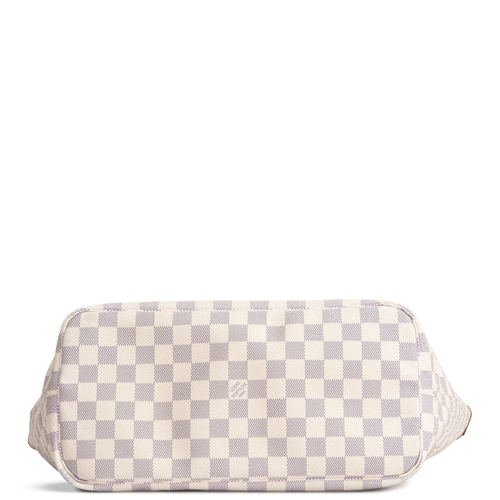 LOUIS VUITTON Neverfull MM Damier Azur w/ Pouch