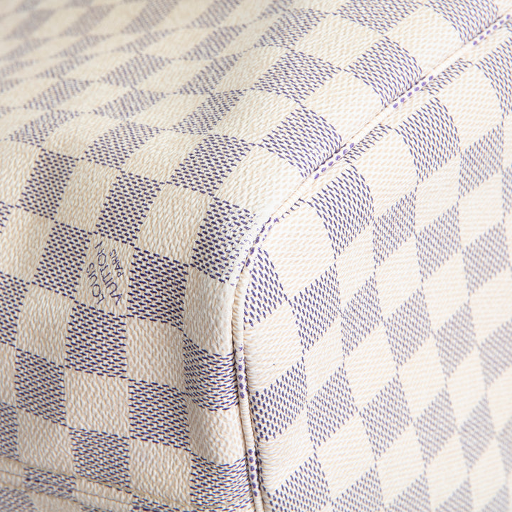 LOUIS VUITTON Neverfull MM Damier Azur w/ Pouch