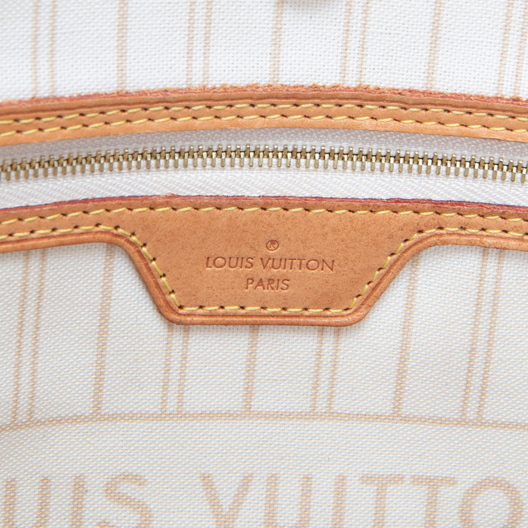 LOUIS VUITTON Neverfull MM Damier Azur w/ Pouch