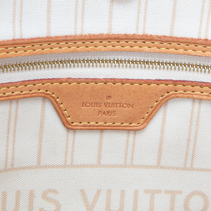 LOUIS VUITTON Neverfull MM Damier Azur w/ Pouch