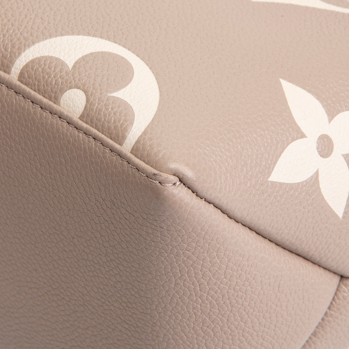 LOUIS VUITTON Monogram Empreinte Bicolor Petit Palais - Dove/Cream