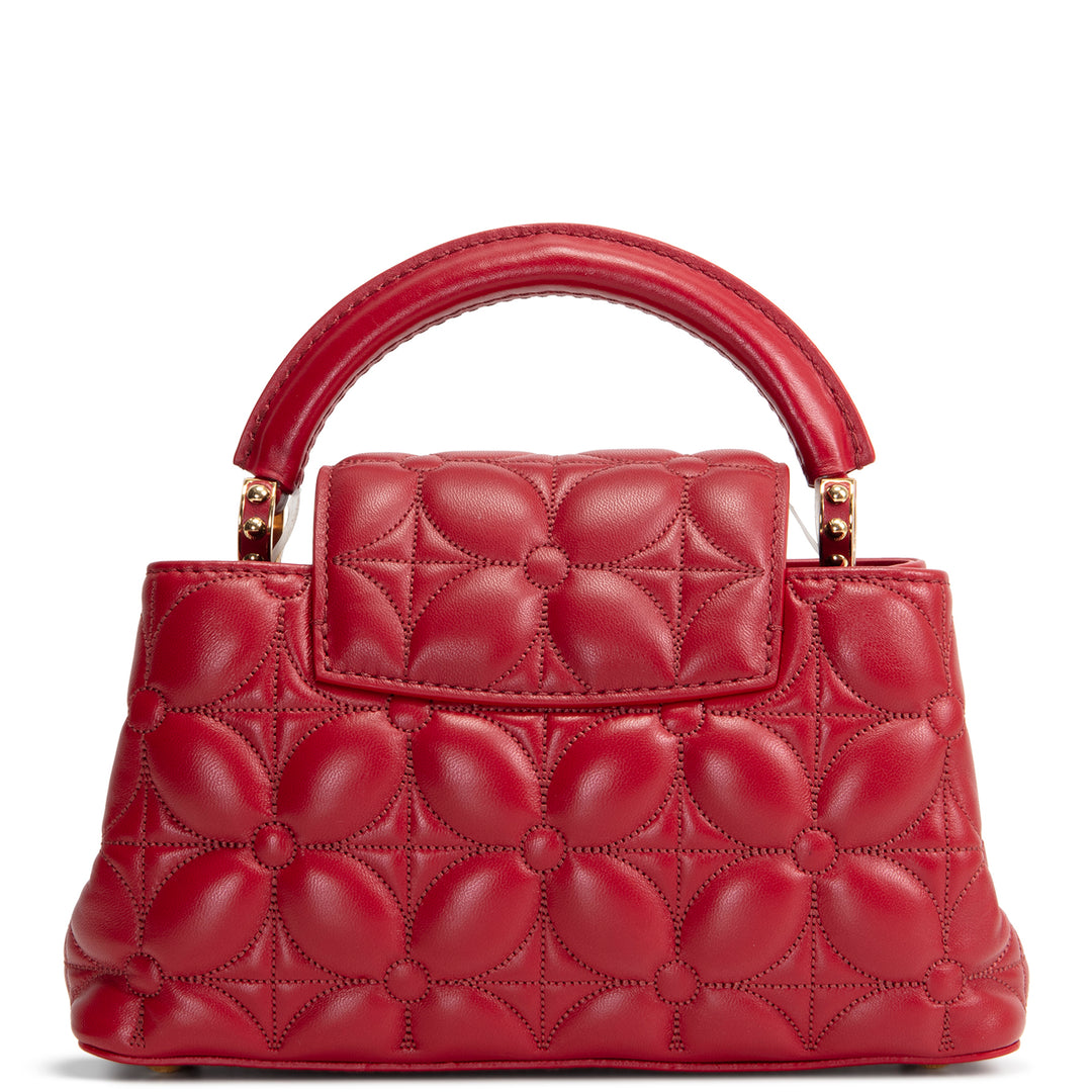 LOUIS VUITTON Capucines East West Mini - Lipstick Red Bloom Effect