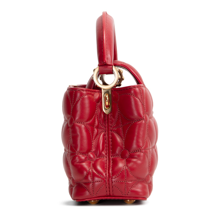 LOUIS VUITTON Capucines East West Mini - Lipstick Red Bloom Effect