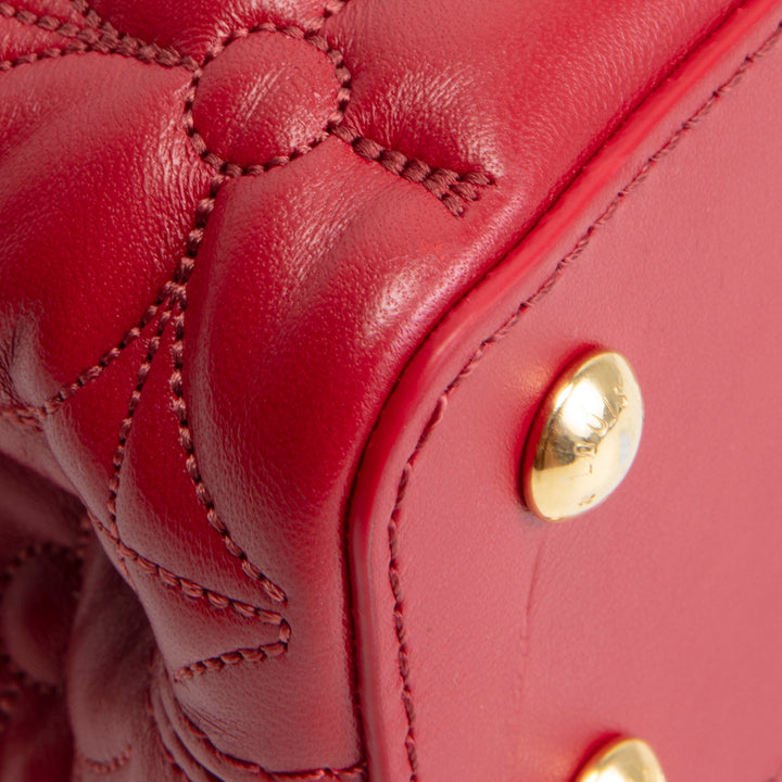 LOUIS VUITTON Capucines East West Mini - Lipstick Red Bloom Effect