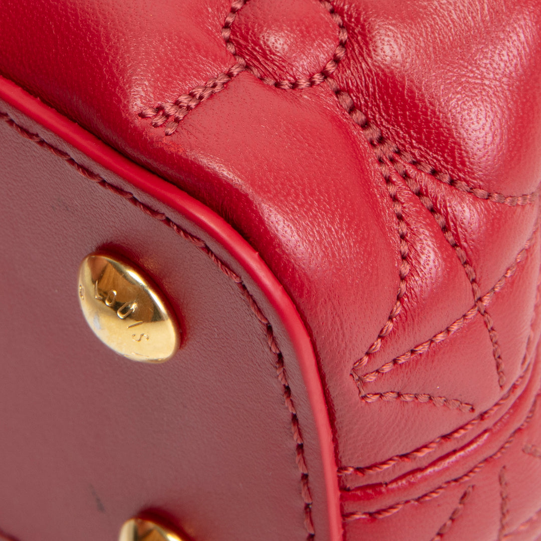 LOUIS VUITTON Capucines East West Mini - Lipstick Red Bloom Effect