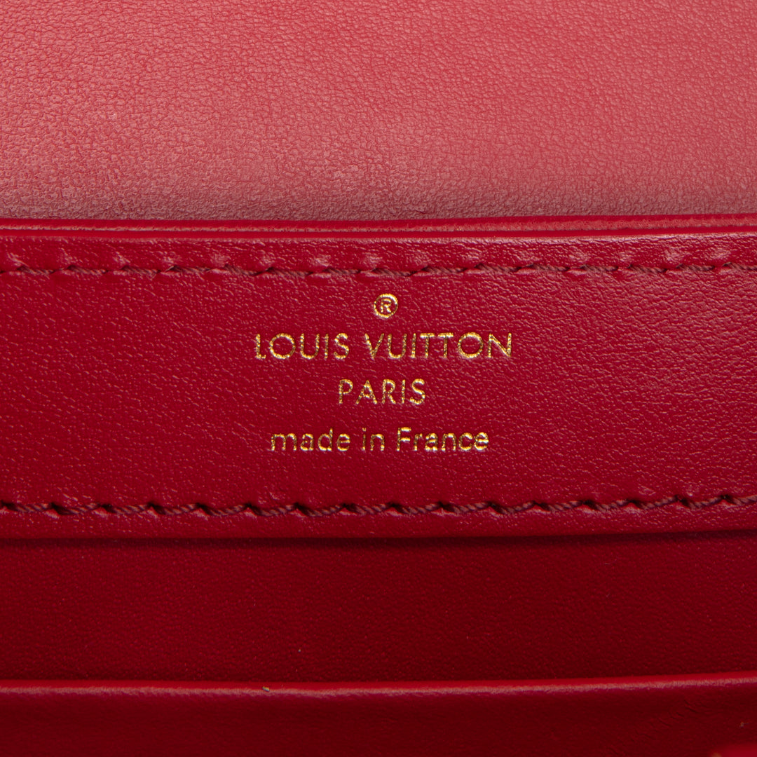LOUIS VUITTON Capucines East West Mini - Lipstick Red Bloom Effect