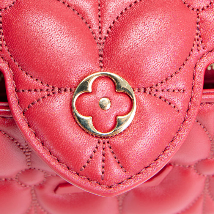 LOUIS VUITTON Capucines East West Mini - Lipstick Red Bloom Effect