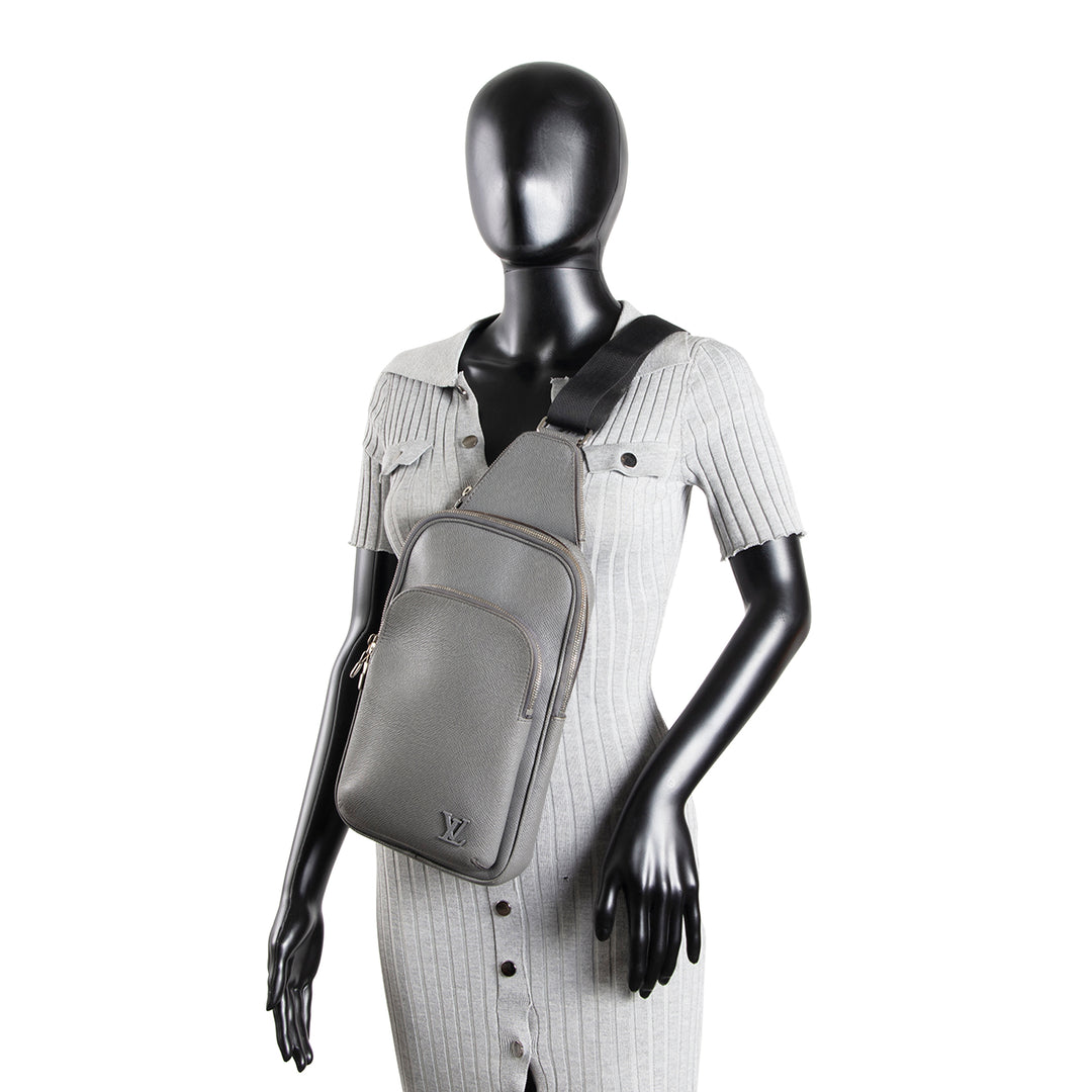 LOUIS VUITTON Taiga Avenue Sling - Gray OUTLET FINAL SALE