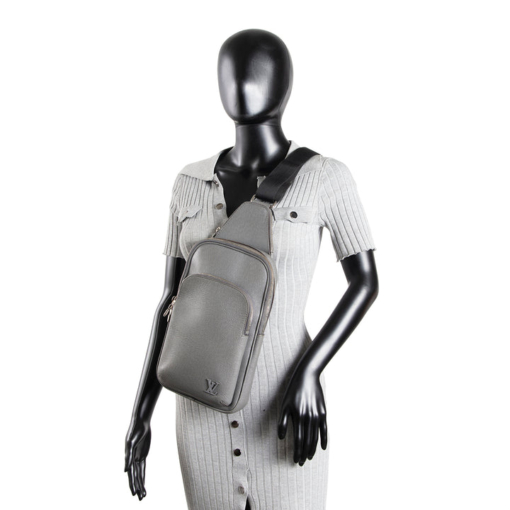 LOUIS VUITTON Taiga Avenue Sling - Gray OUTLET FINAL SALE