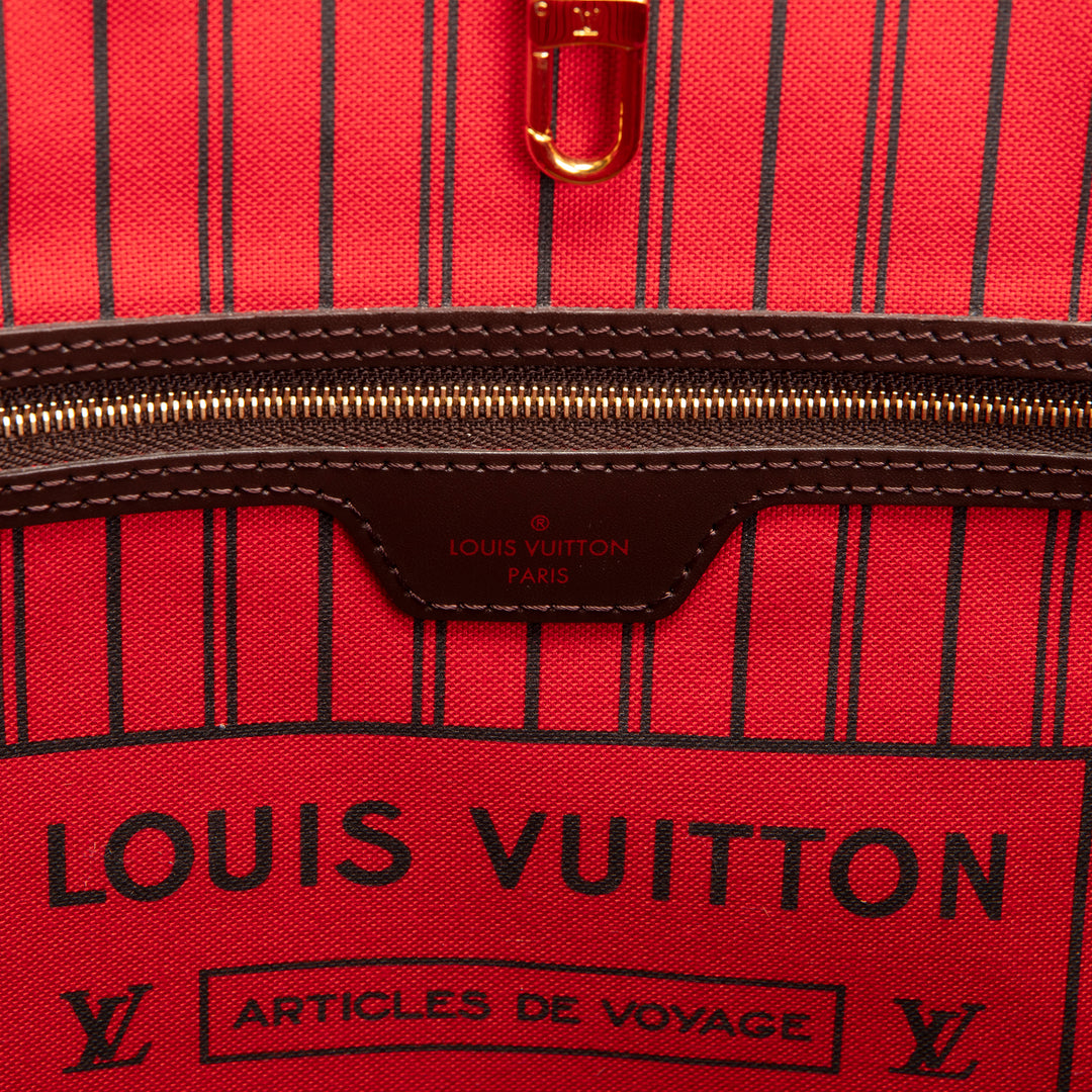 LOUIS VUITTON Neverfull MM Damier Ebene w/ Pouch