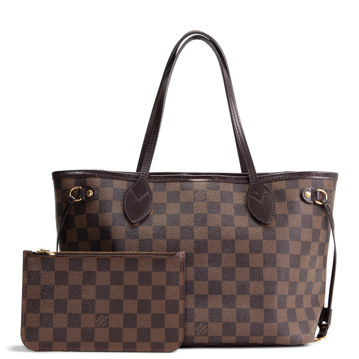 LOUIS VUITTON Damier Ebene Neverfull PM w/ Pouch