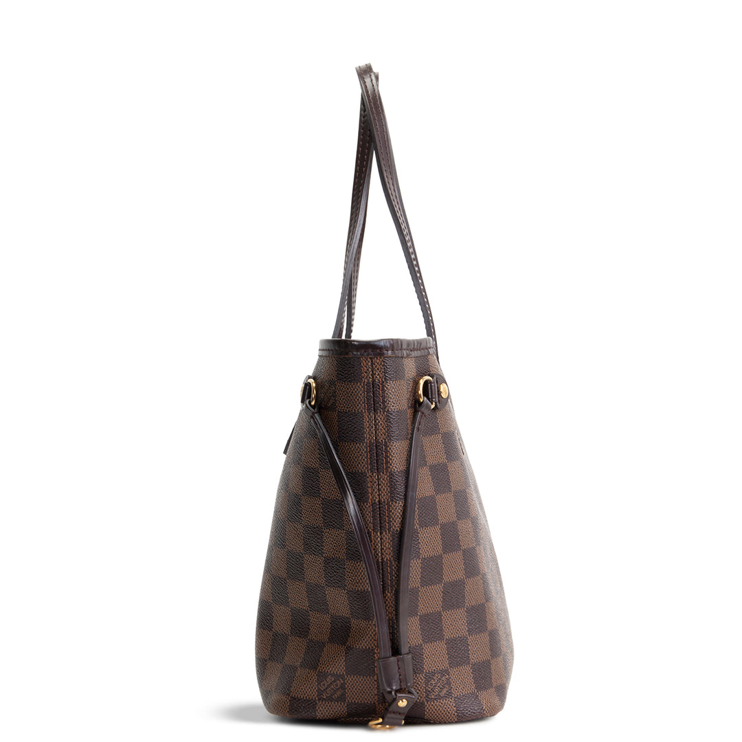 LOUIS VUITTON Damier Ebene Neverfull PM w/ Pouch
