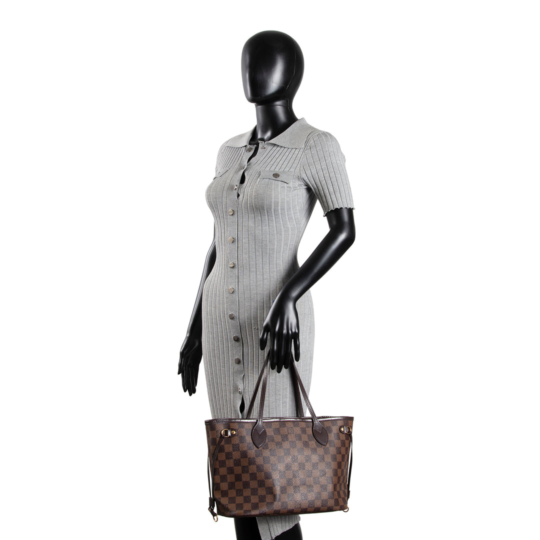 LOUIS VUITTON Damier Ebene Neverfull PM w/ Pouch