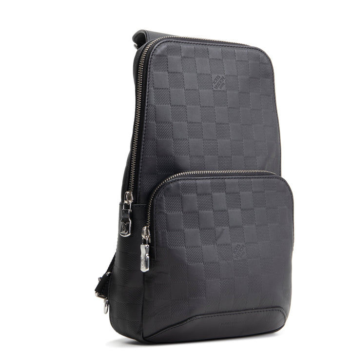 LOUIS VUITTON Damier Infini Avenue Sling - Black