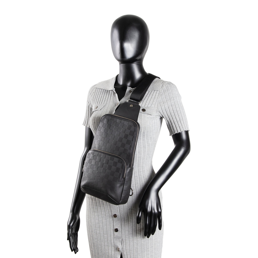 LOUIS VUITTON Damier Infini Avenue Sling - Black