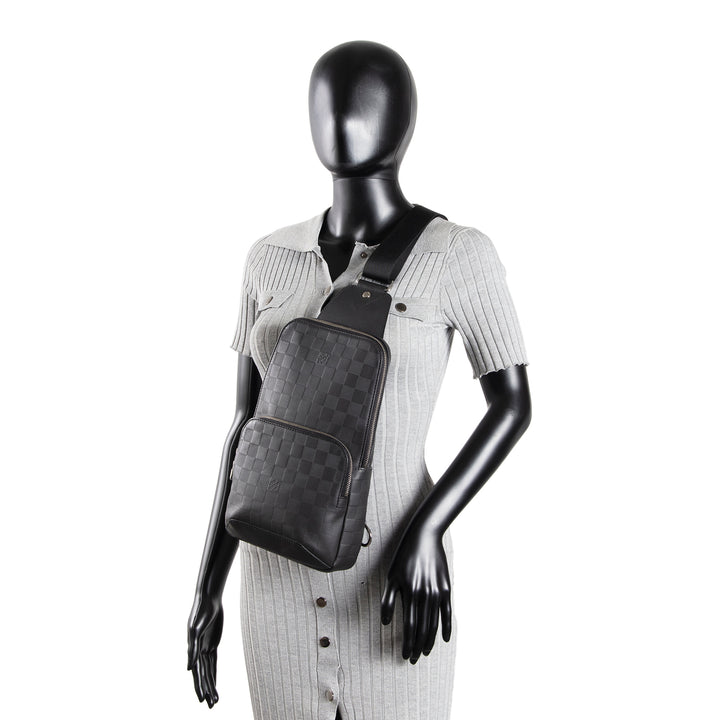 LOUIS VUITTON Damier Infini Avenue Sling - Black