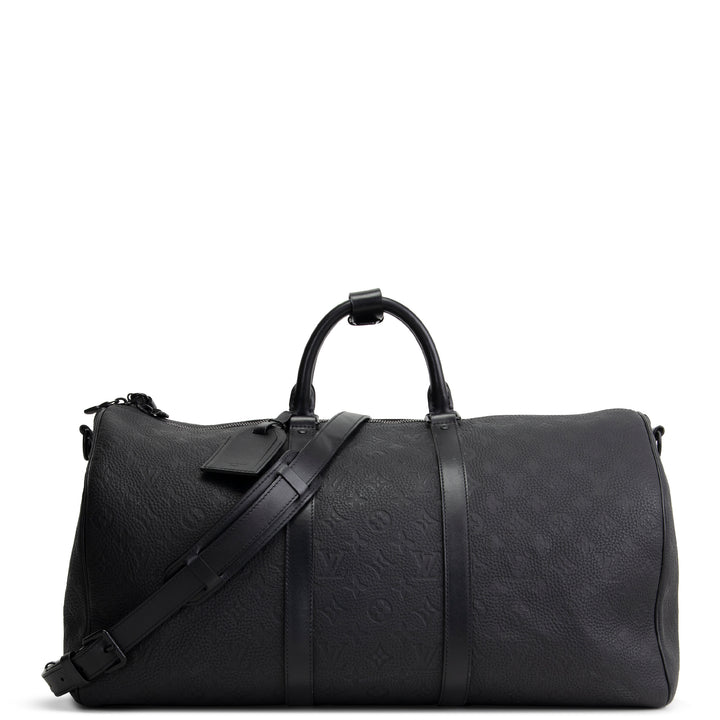 LOUIS VUITTON Taurillon Keepall Bandouliere 50 - Black