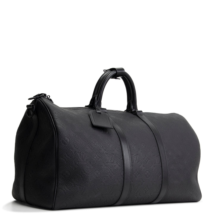 LOUIS VUITTON Taurillon Keepall Bandouliere 50 - Black
