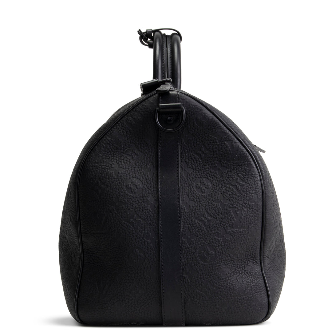 LOUIS VUITTON Taurillon Keepall Bandouliere 50 - Black