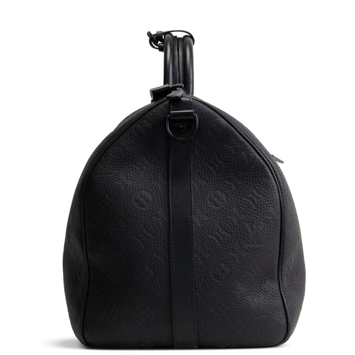 LOUIS VUITTON Taurillon Keepall Bandouliere 50 - Black