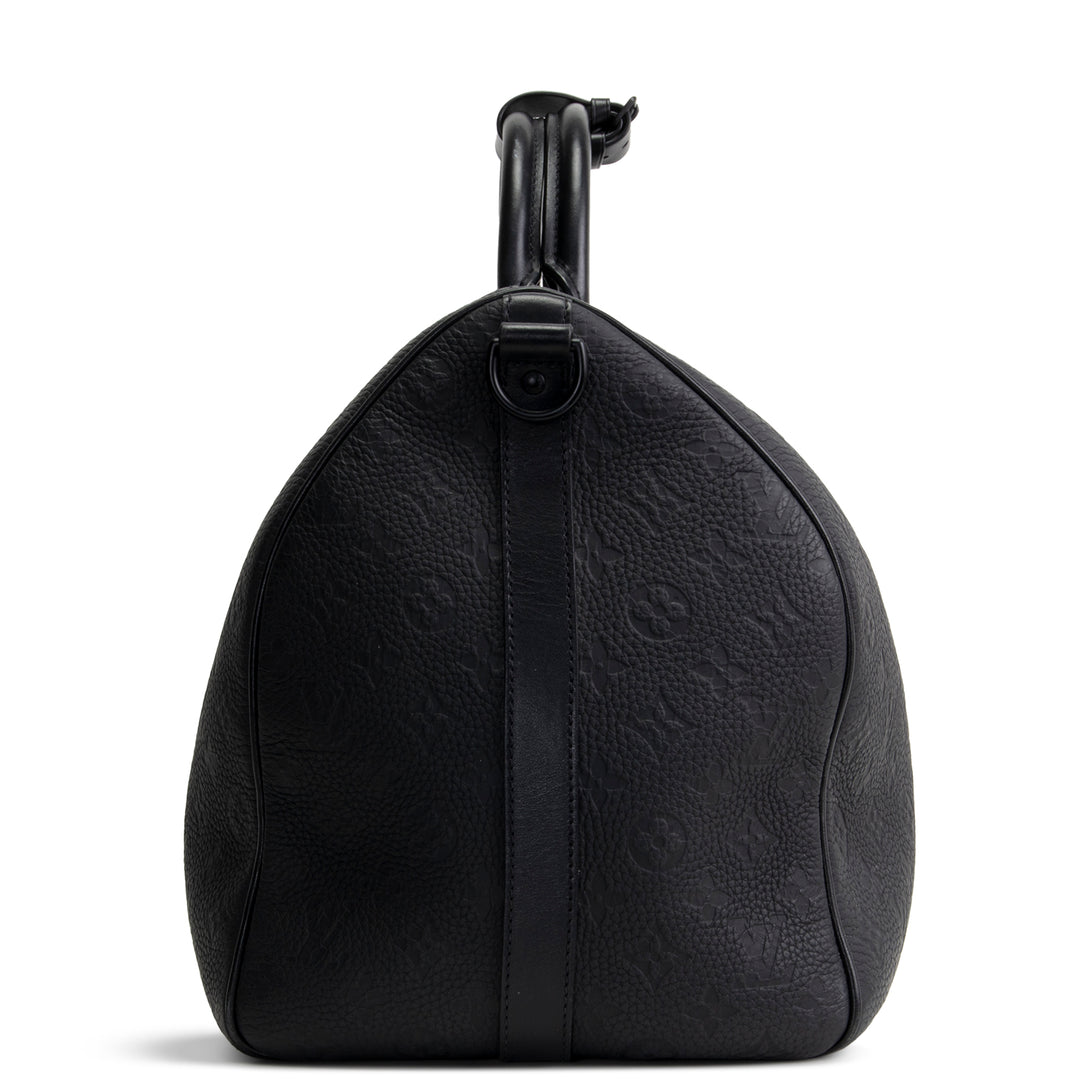 LOUIS VUITTON Taurillon Keepall Bandouliere 50 - Black