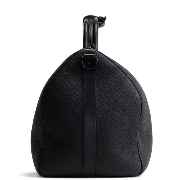 LOUIS VUITTON Taurillon Keepall Bandouliere 50 - Black