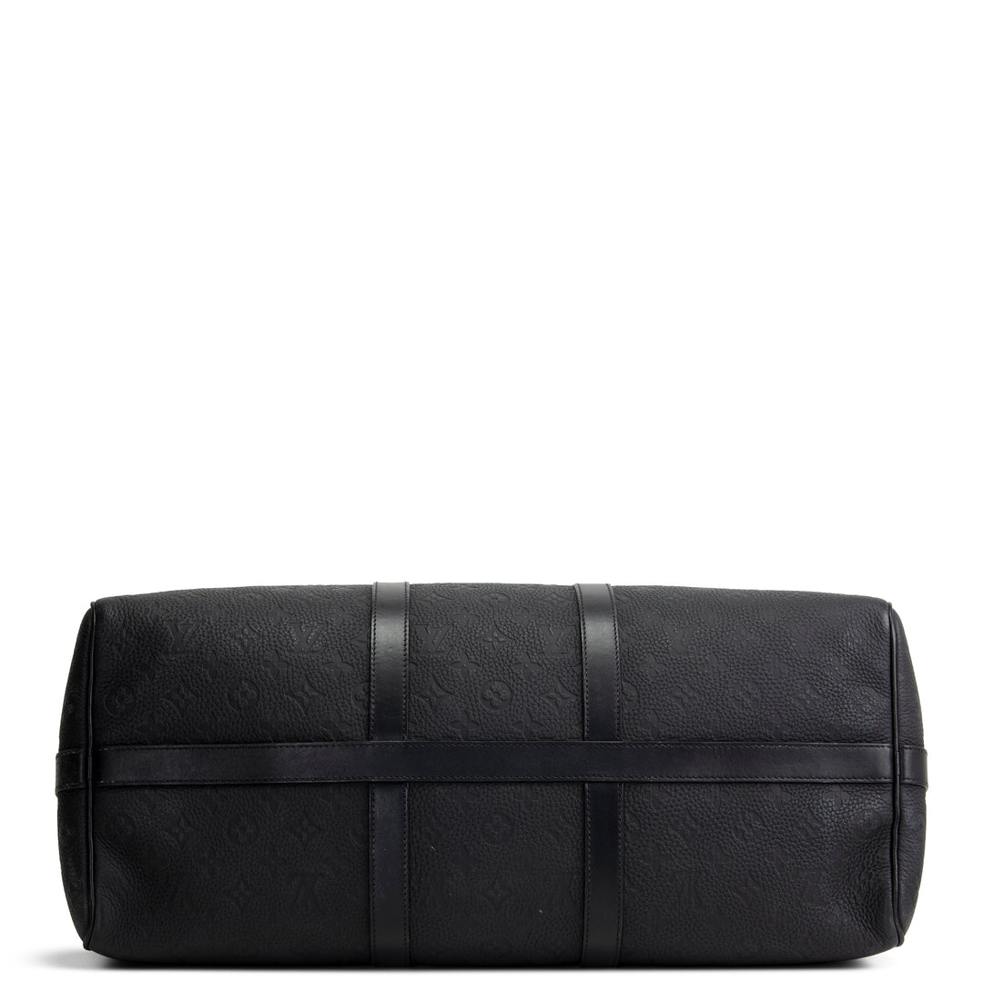 LOUIS VUITTON Taurillon Keepall Bandouliere 50 - Black
