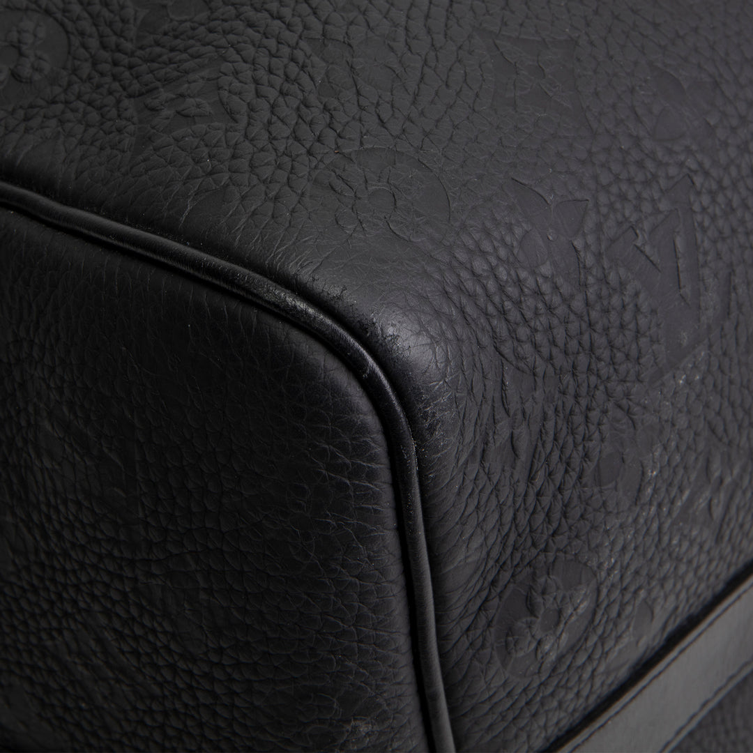 LOUIS VUITTON Taurillon Keepall Bandouliere 50 - Black