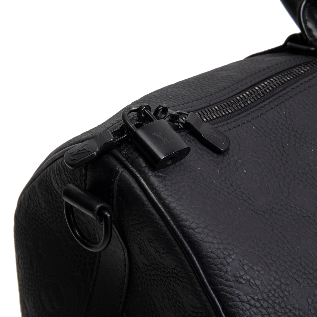 LOUIS VUITTON Taurillon Keepall Bandouliere 50 - Black