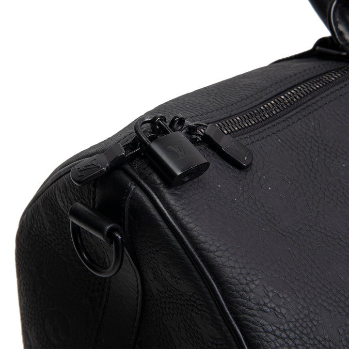 LOUIS VUITTON Taurillon Keepall Bandouliere 50 - Black