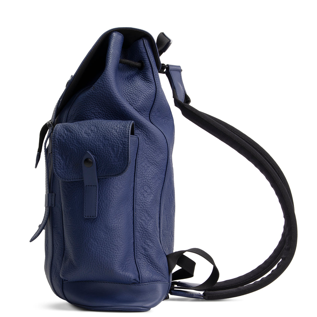 LOUIS VUITTON Monogram Taurillon Christopher MM - Blue